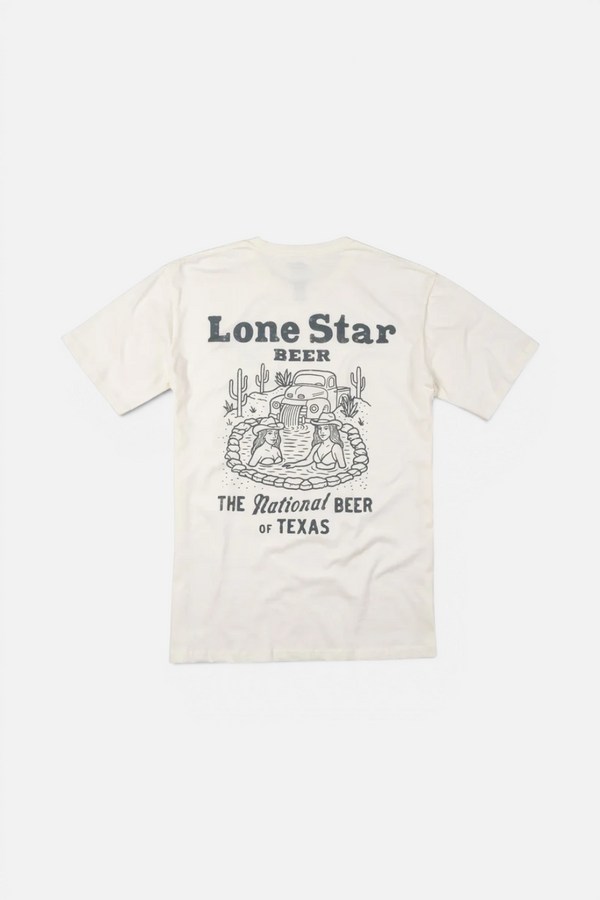 American Needle Lone Star Beer RL2 Hot Tub Tee in Natural