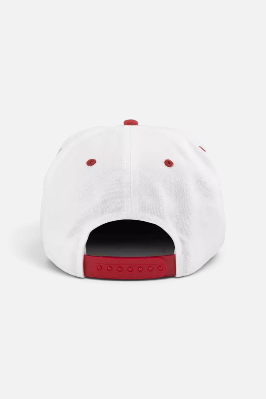 American Needle Coors Light Roscoe racing snapback cap in white, back view.