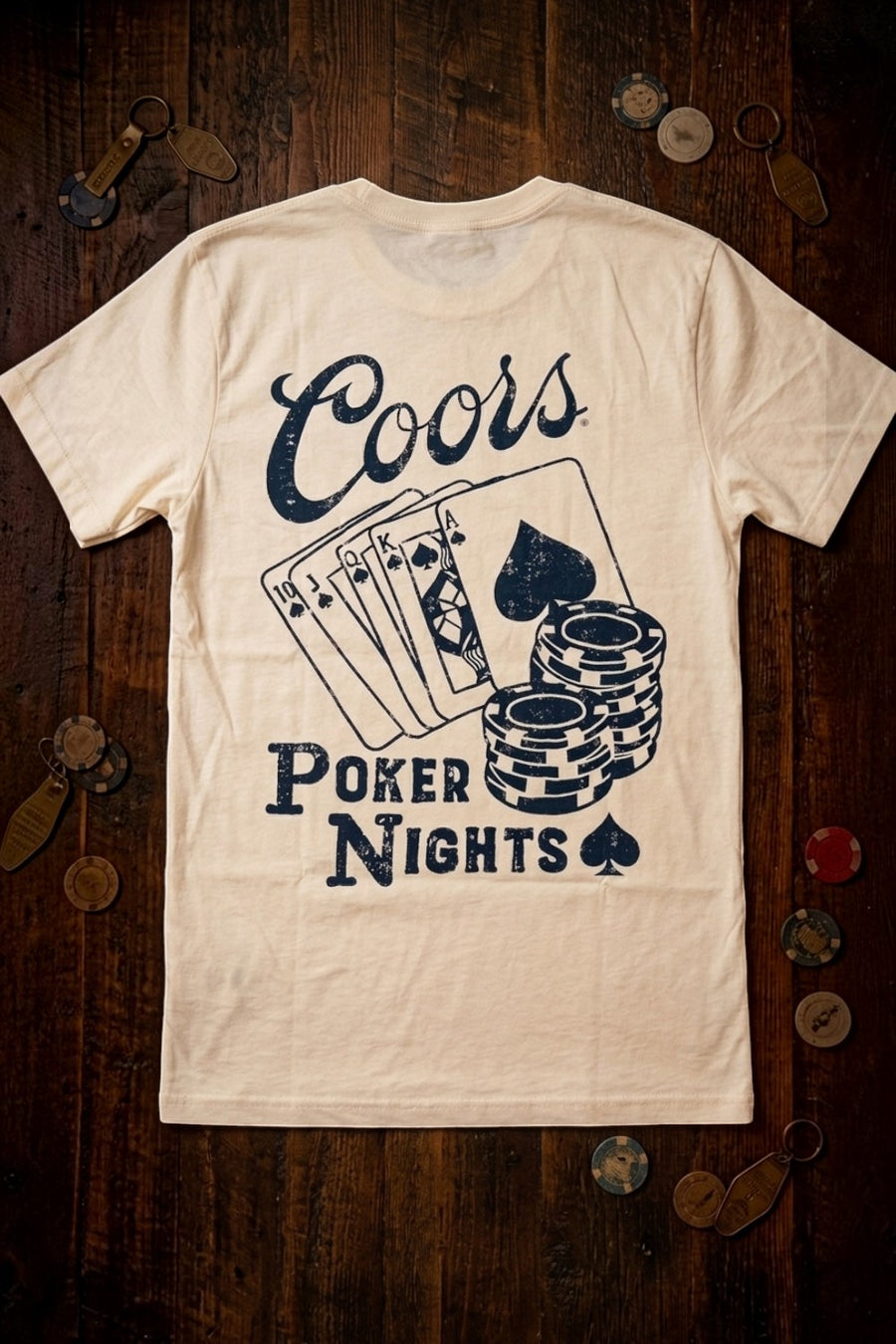 American Needle Coors Poker Night tee in natural, alternate view 2