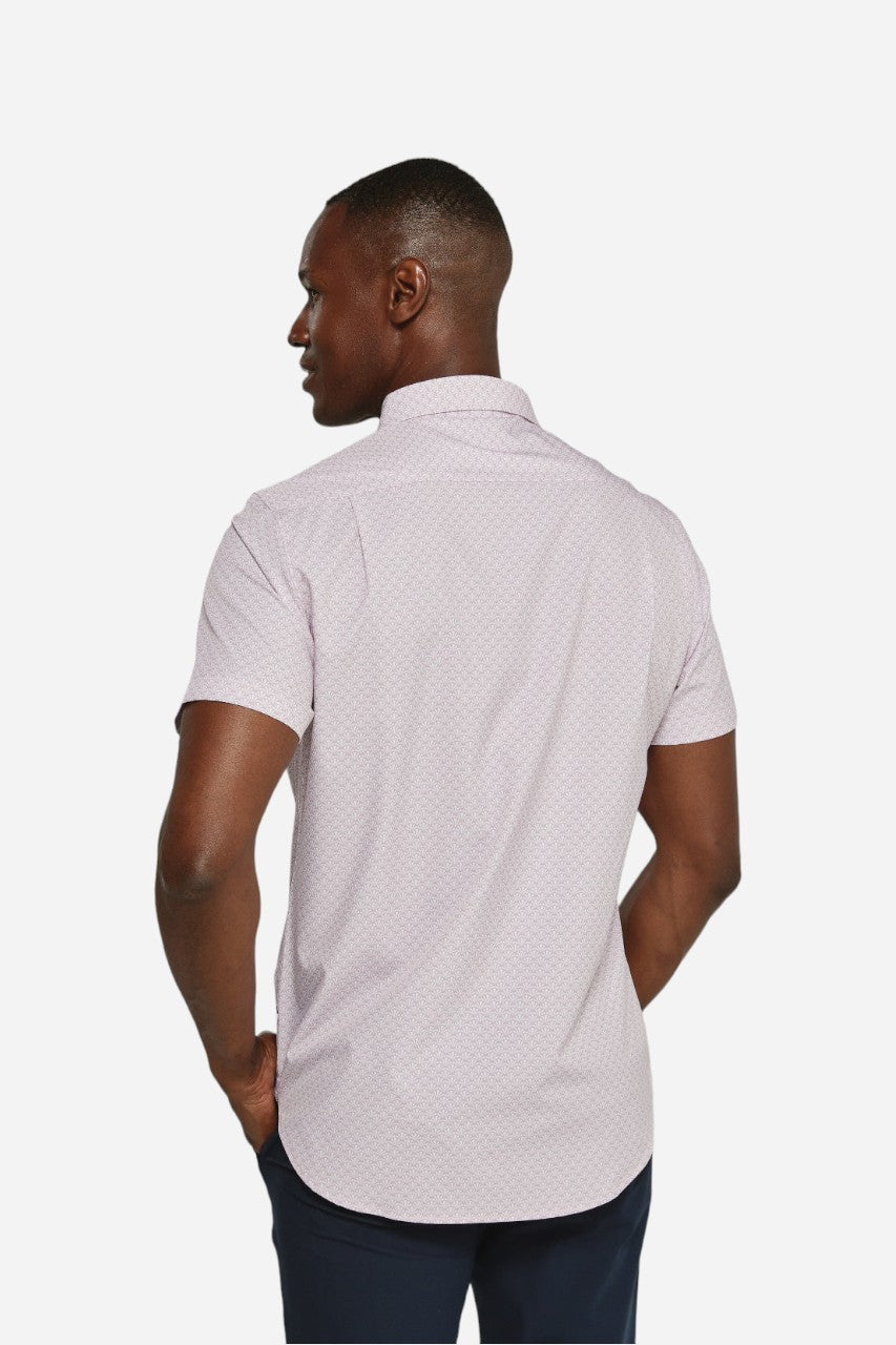 7 Diamonds Ardon Short Sleeve Shirt in Rose