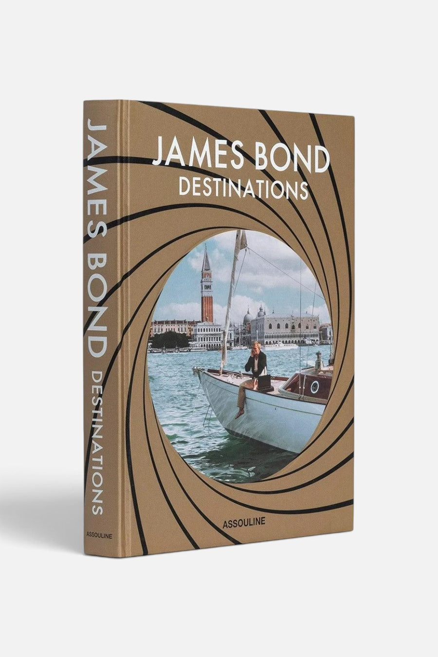 Assouline James Bond Destinations coffee table book, hardcover front cover.