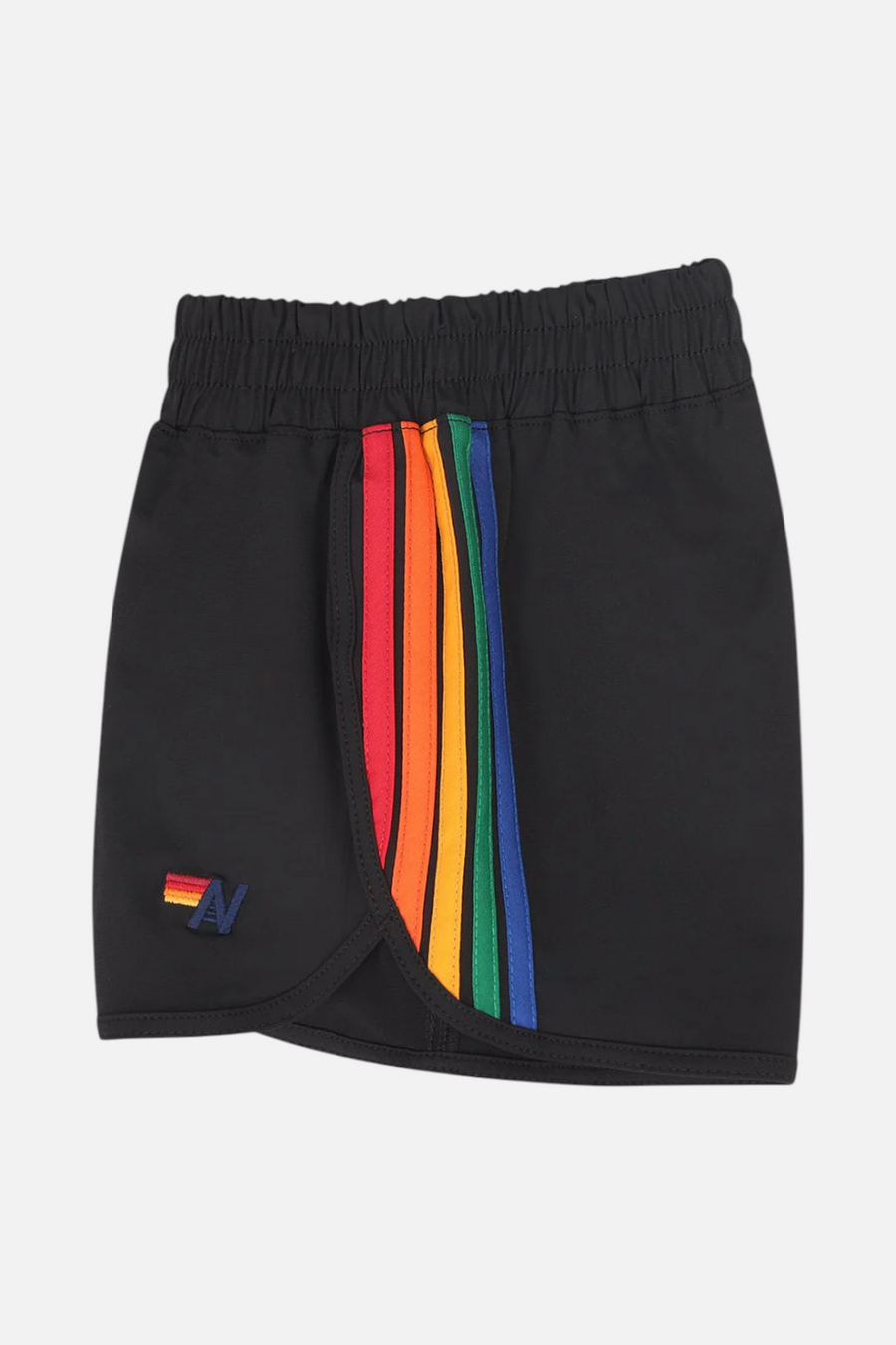 Aviator Nation 5 Stripe Flex Jogger Short in Black