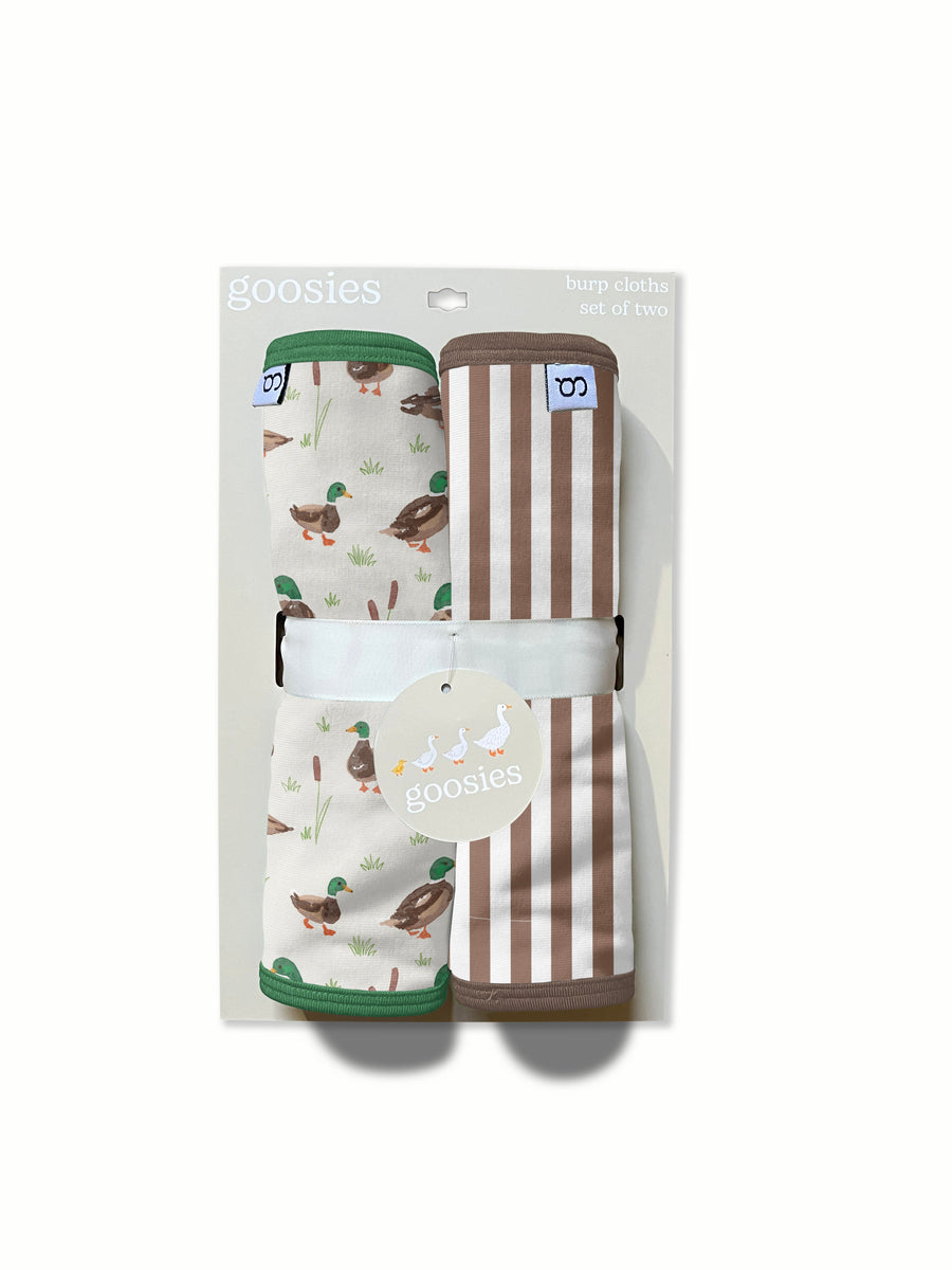 Goosies Burp Cloths Set in Mallard Drake - Set of 2