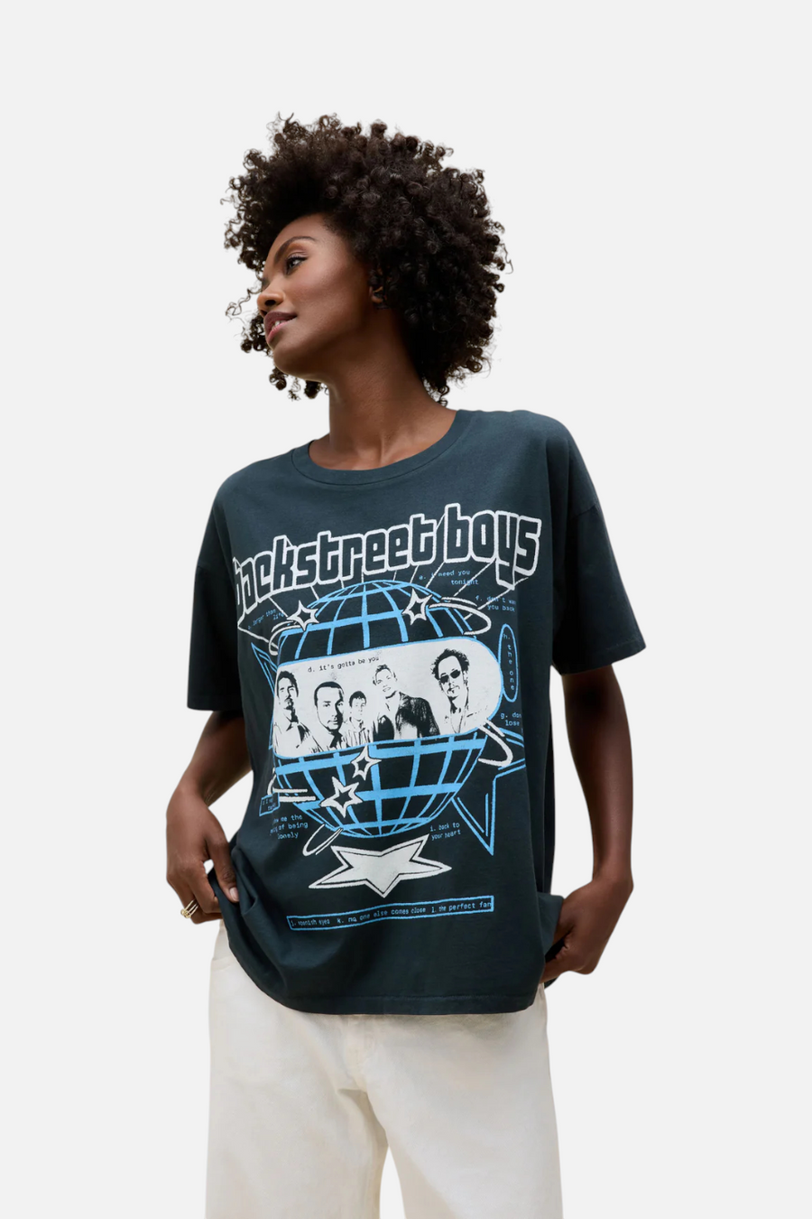 Daydreamer LA Backstreet Boys Millennium Merch Tee in Vintage Black