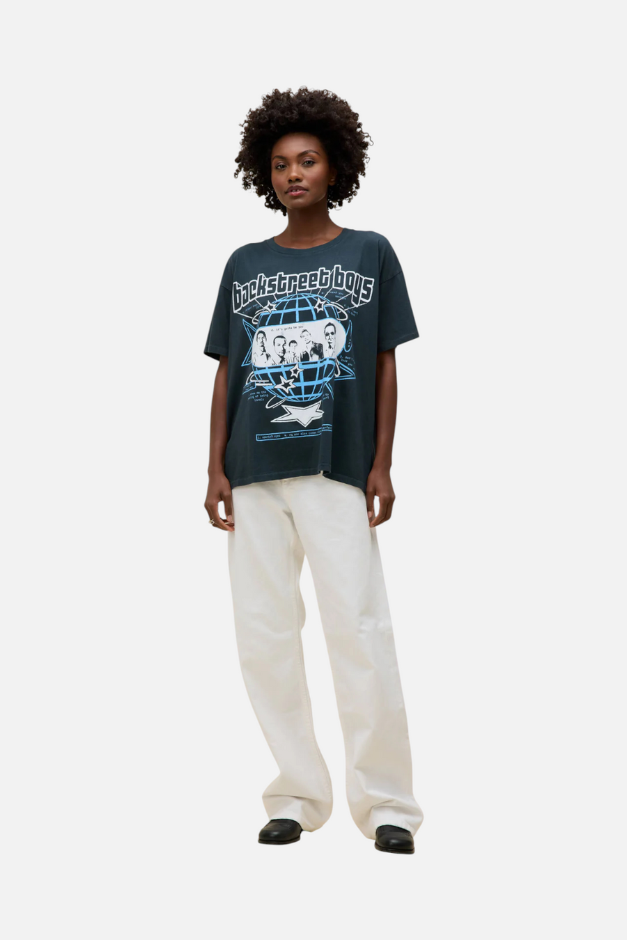 Daydreamer LA Backstreet Boys Millennium Merch Tee in Vintage Black