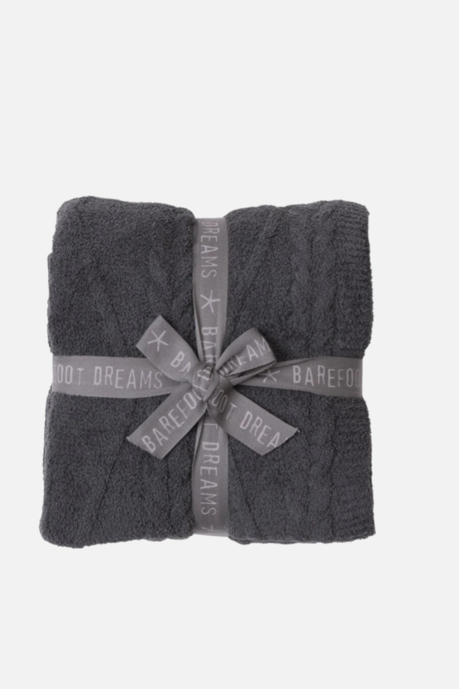 Barefoot Dreams CozyChic Fisherman Cable Throw in Dark Moss