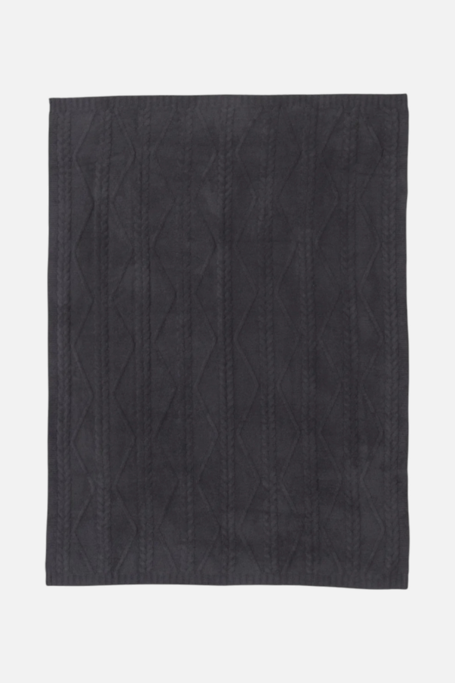 Barefoot Dreams CozyChic Fisherman Cable Throw in Dark Moss