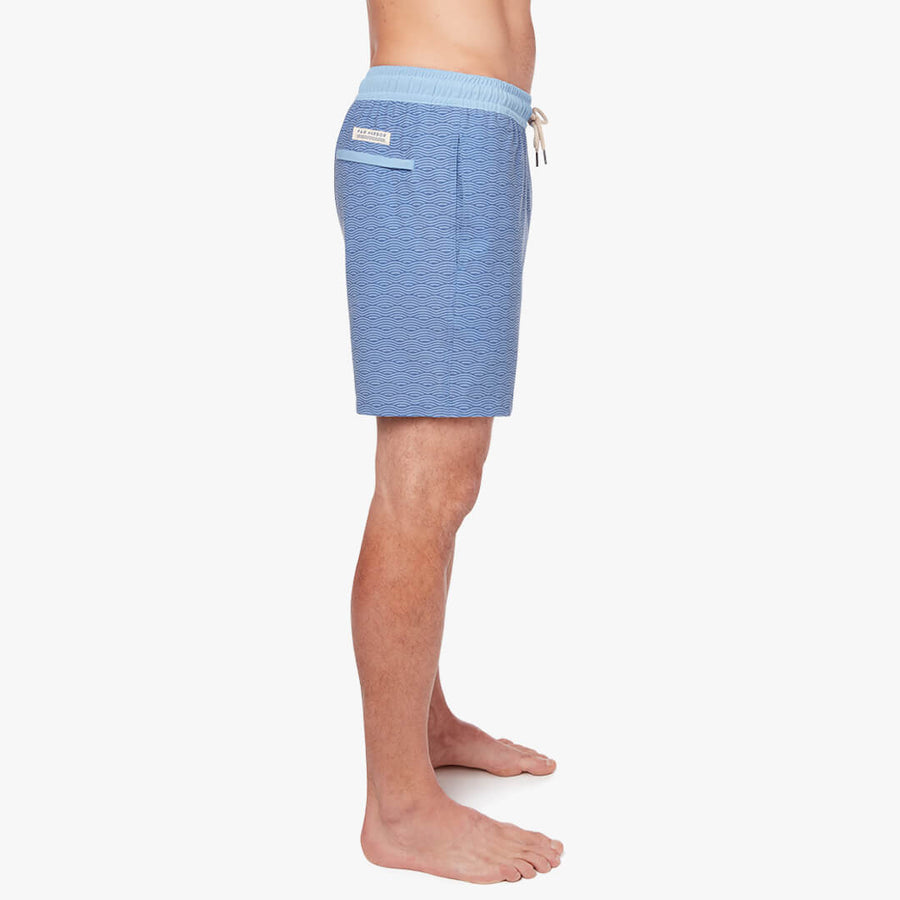 Fair Harbor Bayberry Swim Trunks in Blue Waves
