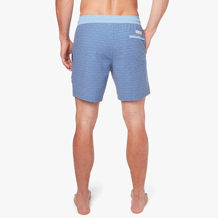 Fair Harbor Bayberry Swim Trunks in Blue Waves