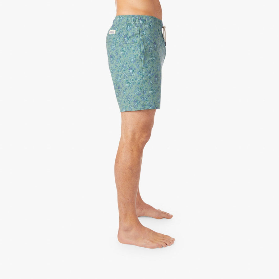 Fair Harbor Bayberry Swim Trunks in Green Mini Floral