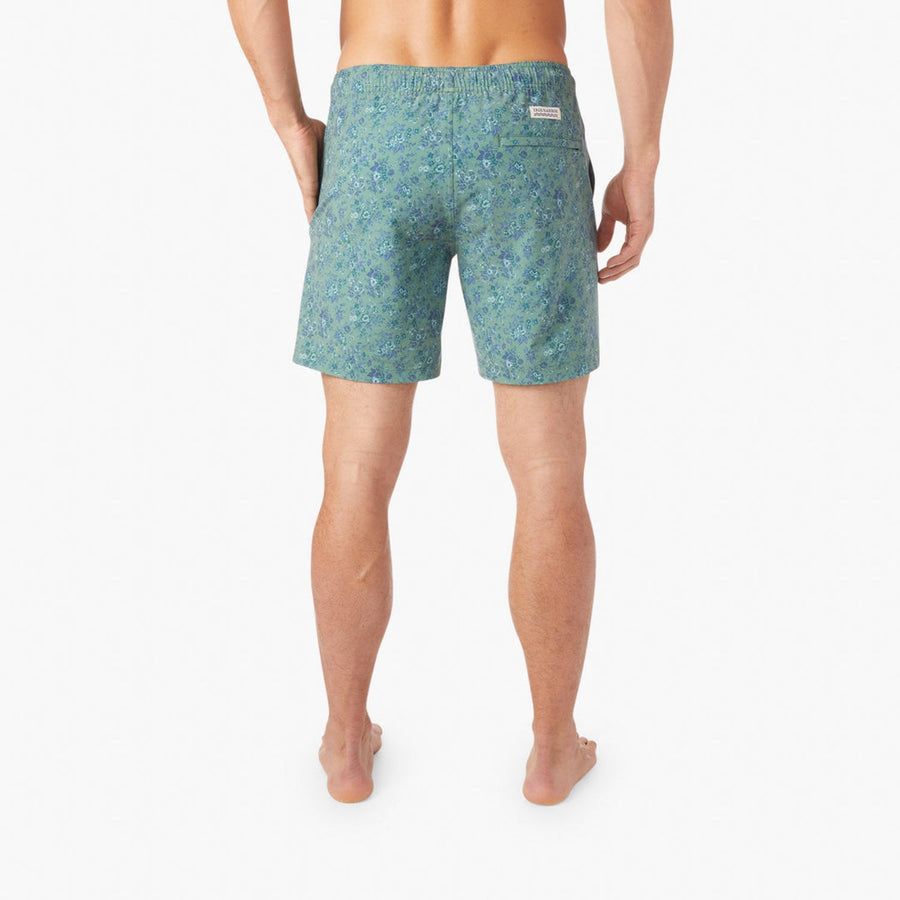 Fair Harbor Bayberry Swim Trunks in Green Mini Floral