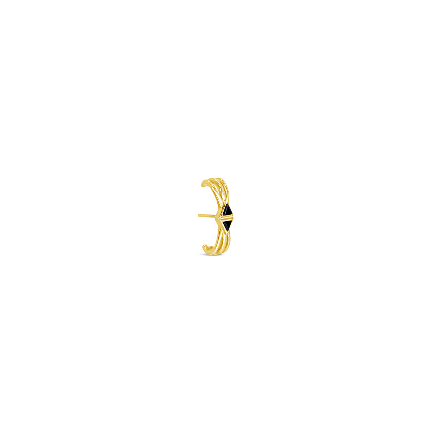 Sierra Winter Beatnik Earring in Gold Vermeil & Black Onyx