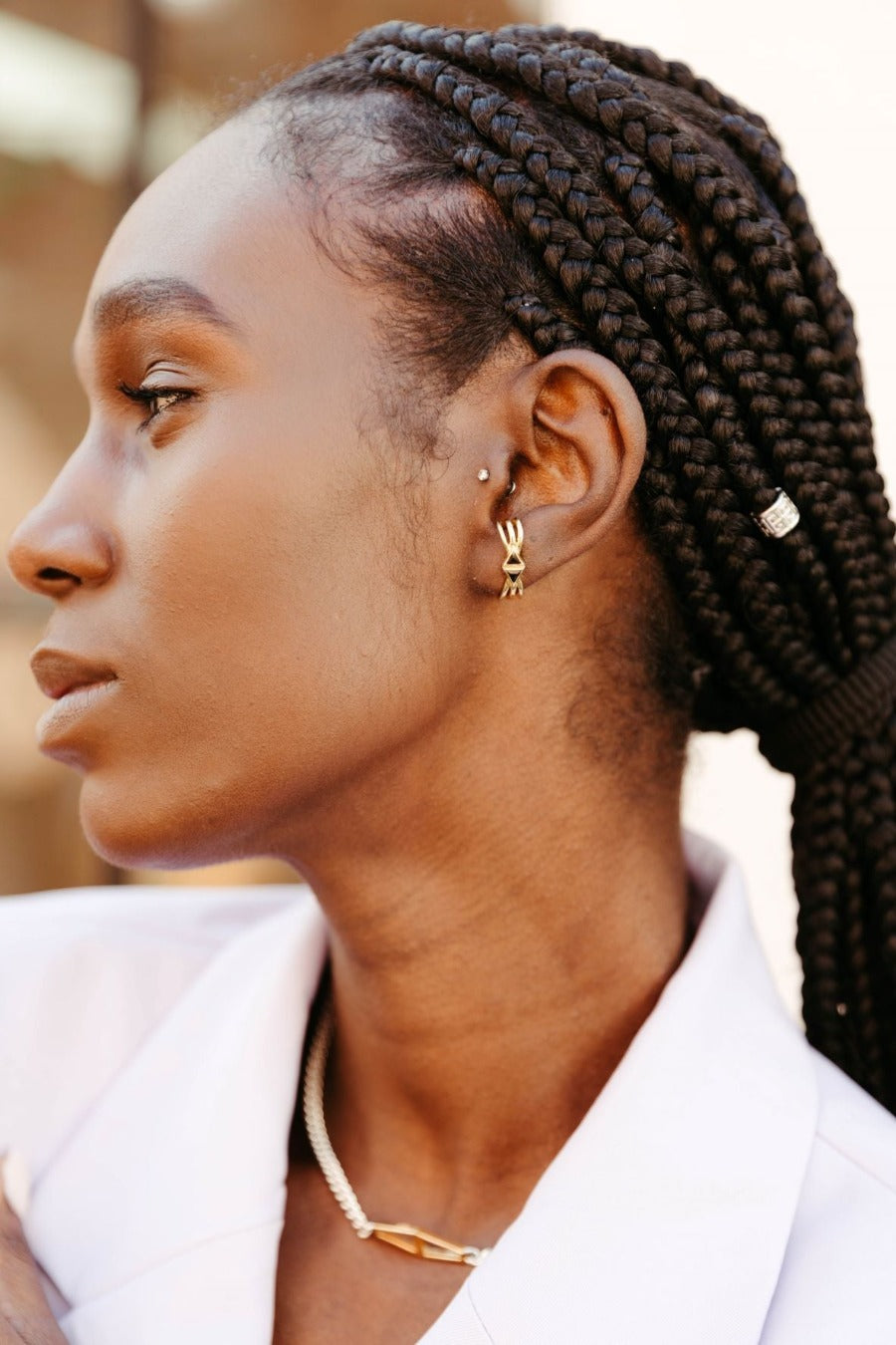 Sierra Winter Beatnik Earring in Gold Vermeil & Black Onyx