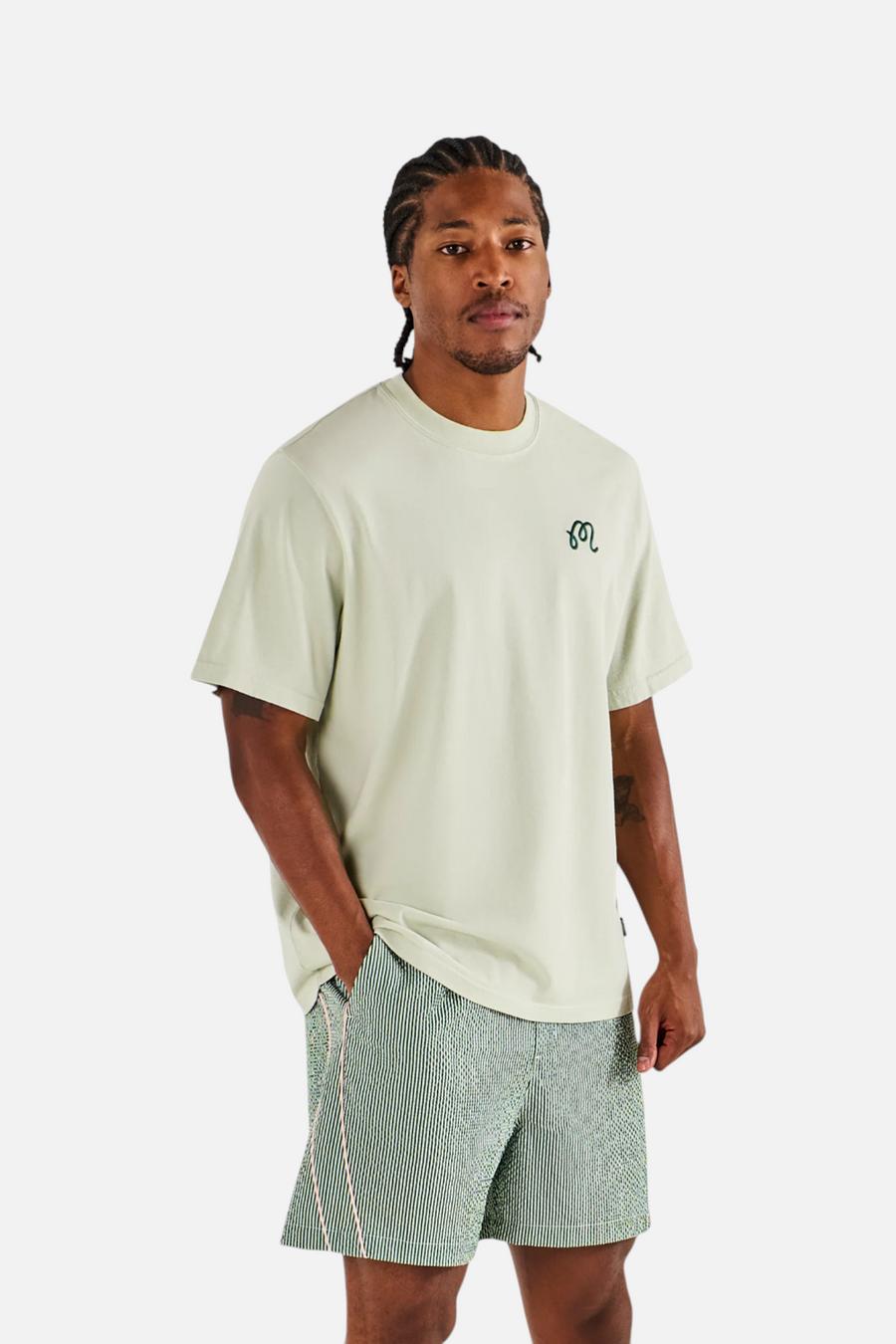 Malbon Golf Bermuda Palms Tee in Green Tint