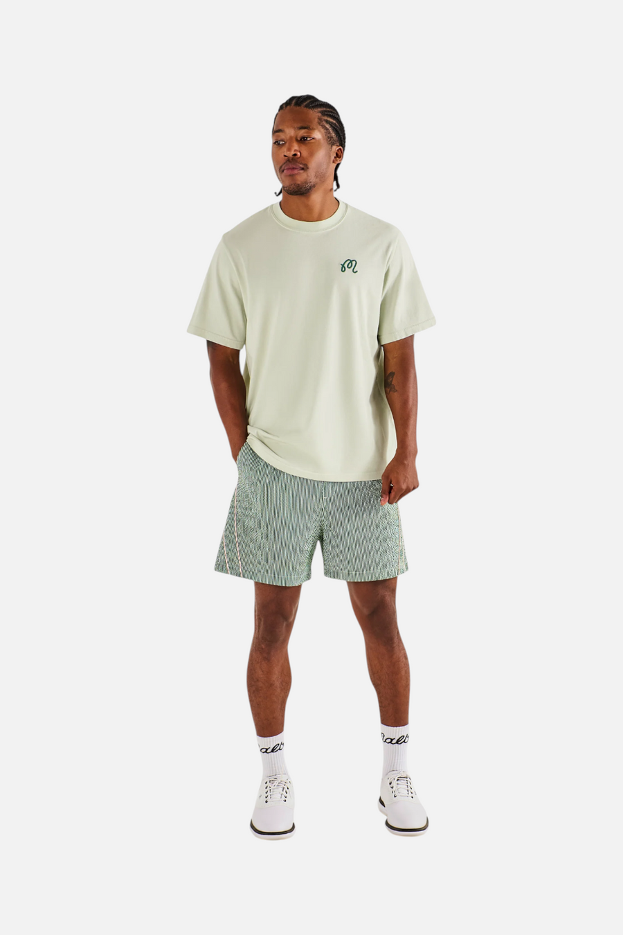 Malbon Golf Bermuda Palms Tee in Green Tint