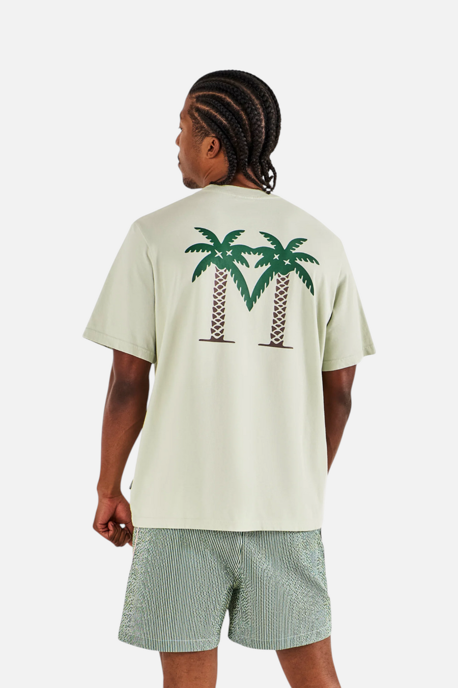 Malbon Golf Bermuda Palms Tee in Green Tint