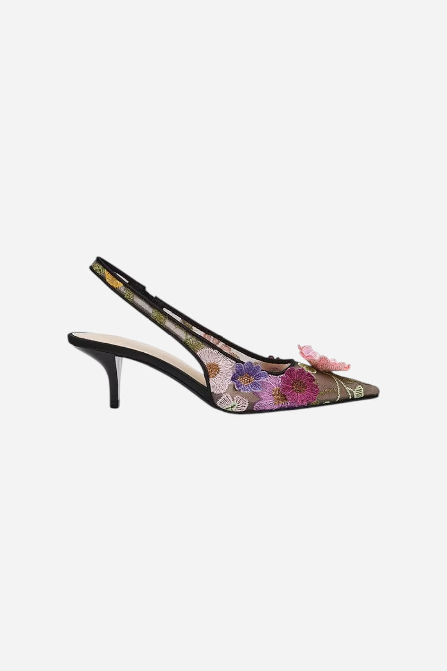 Betsey Johnson Dian Slingback Pump in Black Floral