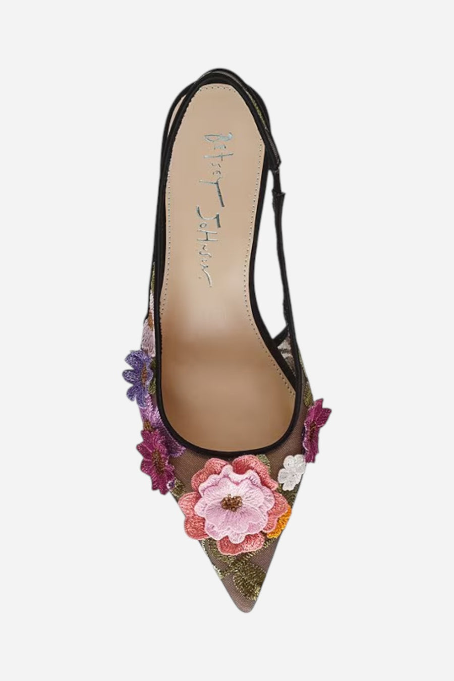 Betsey Johnson Dian Slingback Pump in Black Floral