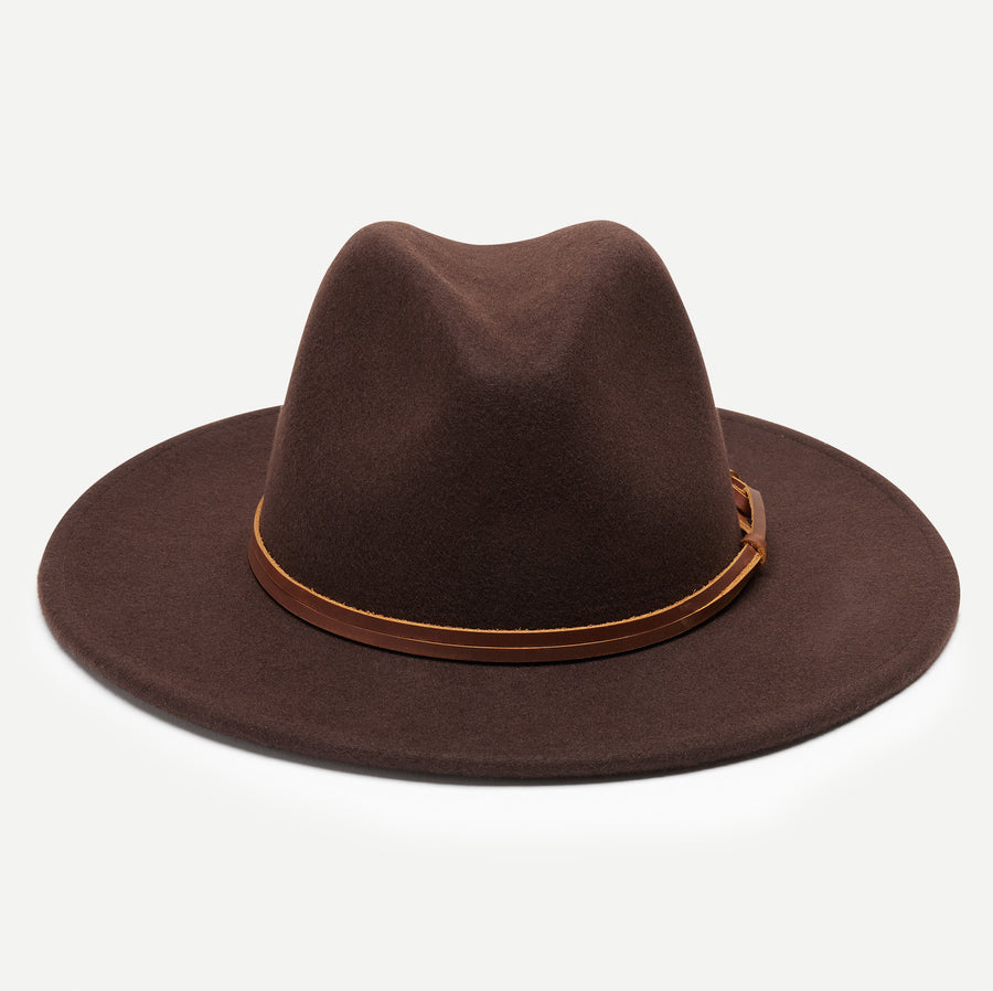 Wyeth Hats Billie Fedora Hat in Brown