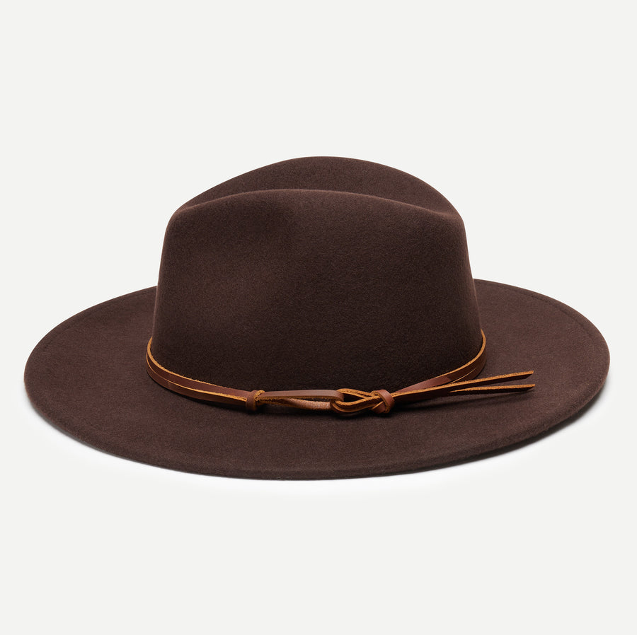 Wyeth Hats Billie Fedora Hat in Brown