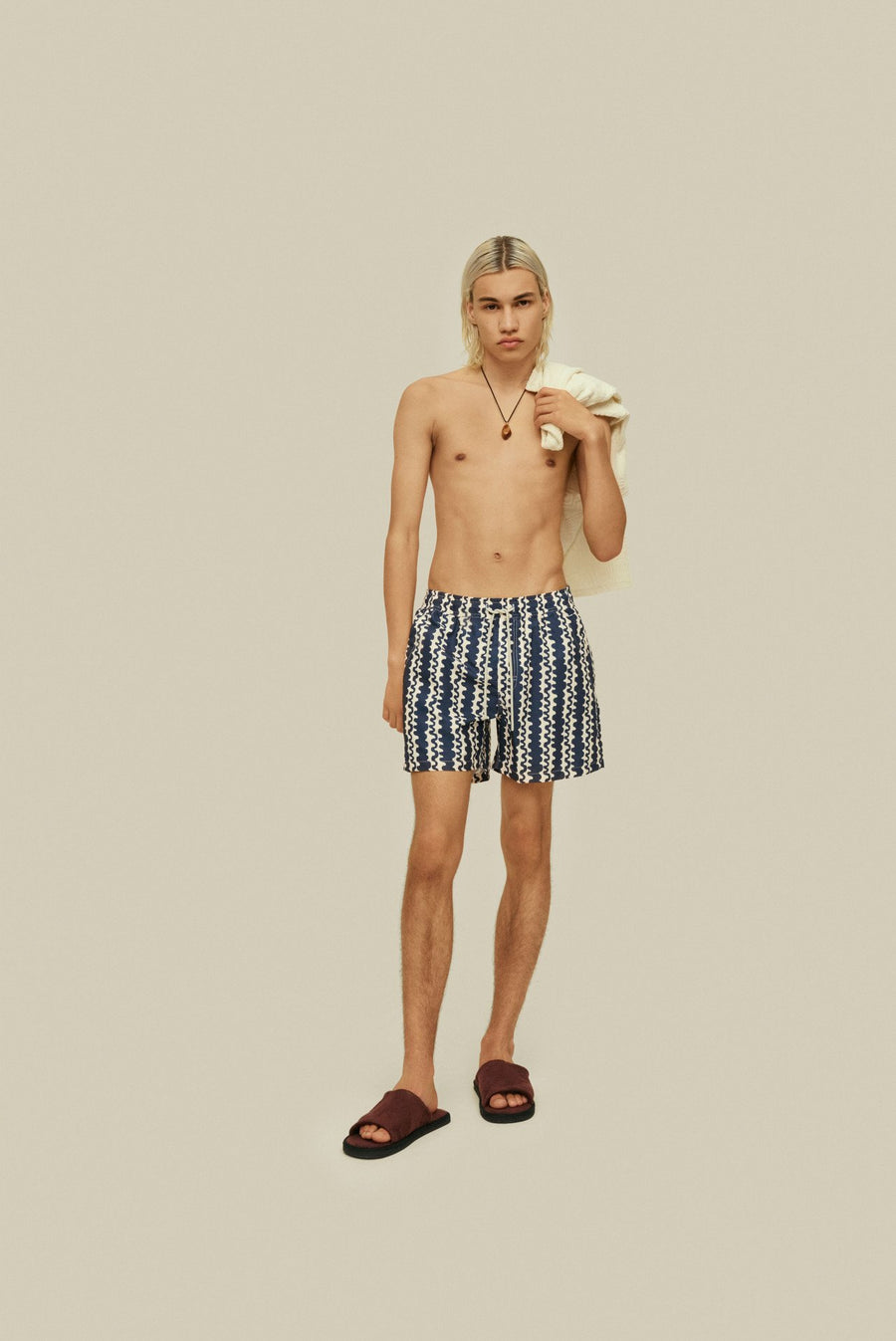 OAS Blue Scribble Swim Short