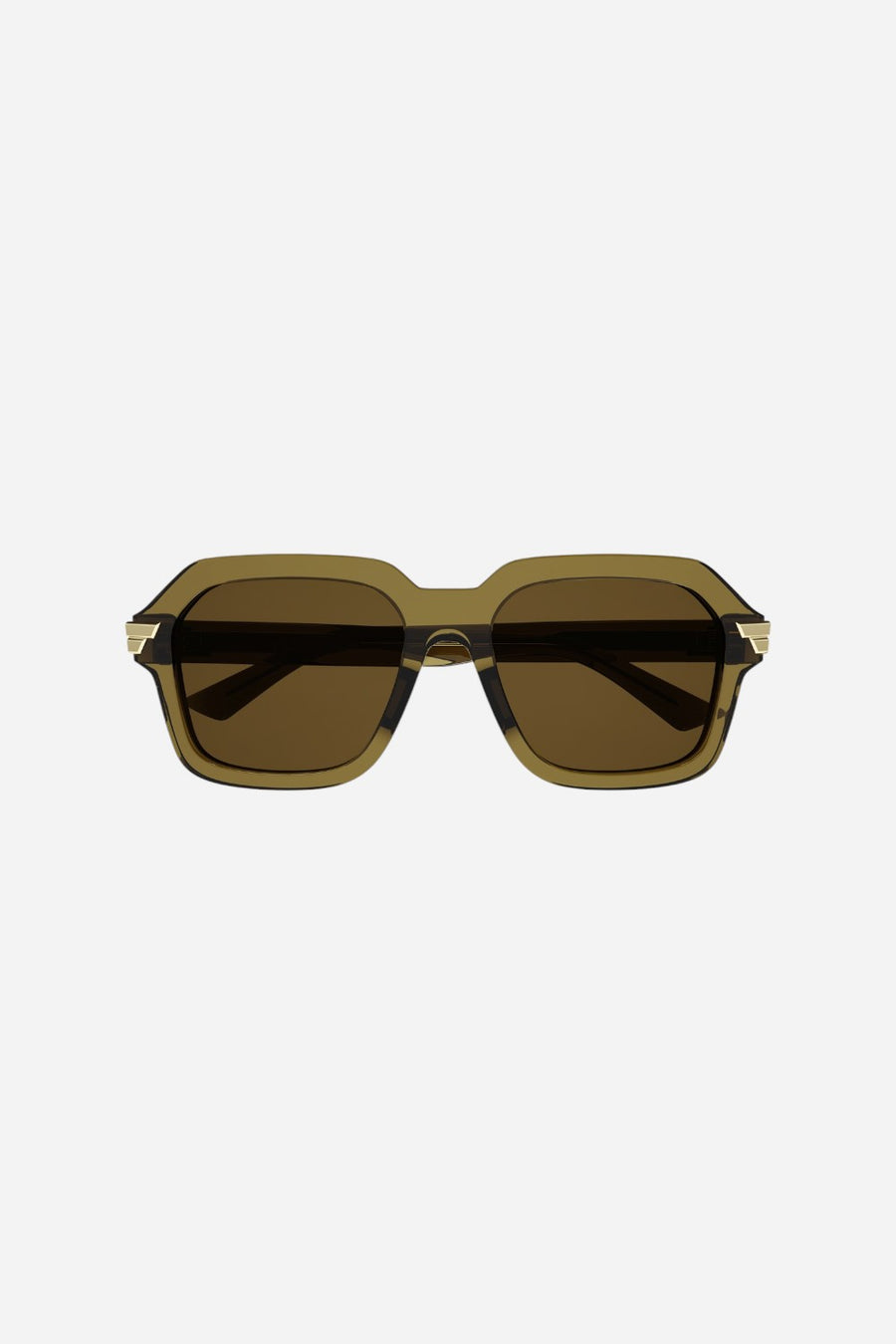 Bottega Veneta Green Sunglasses with Brown Lenses