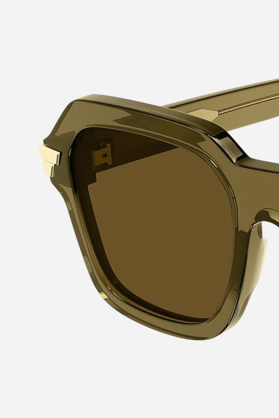 Bottega Veneta Green Sunglasses with Brown Lenses
