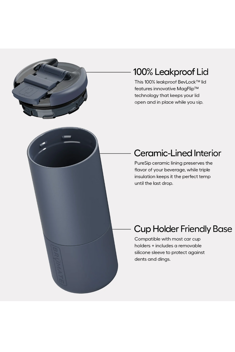 Brumate Strova 18oz Tumbler in Matte Black