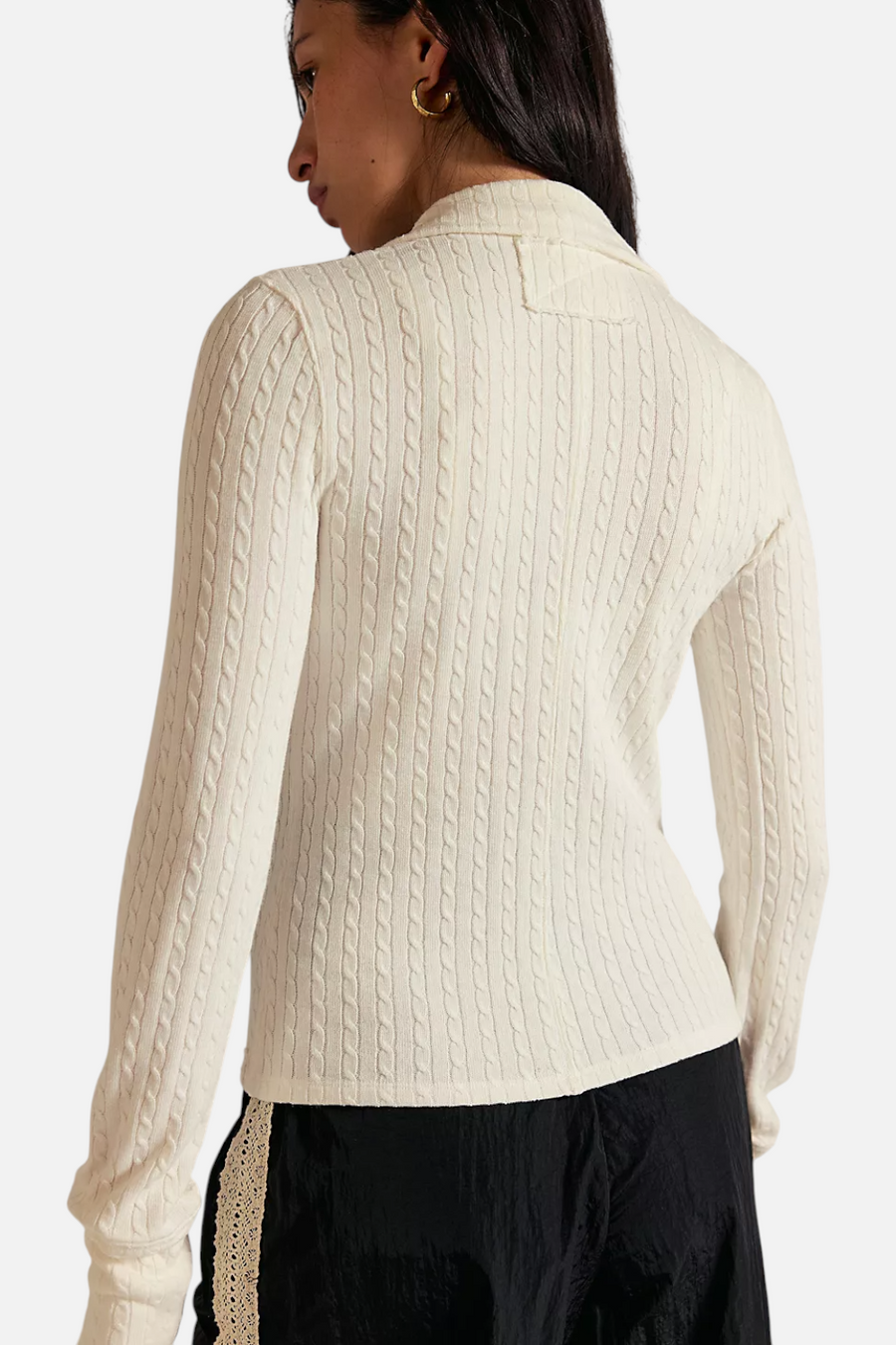 Free People Women's Brunch Girl Zip Up in Clean Ivory