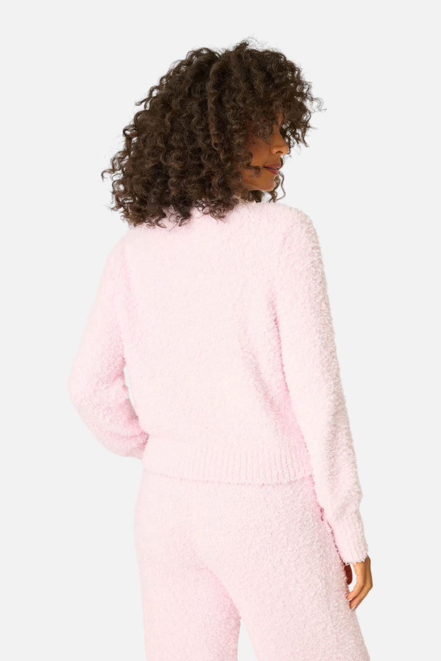 PJ Salvage Bundle Up Boucle Long Sleeve in Pink