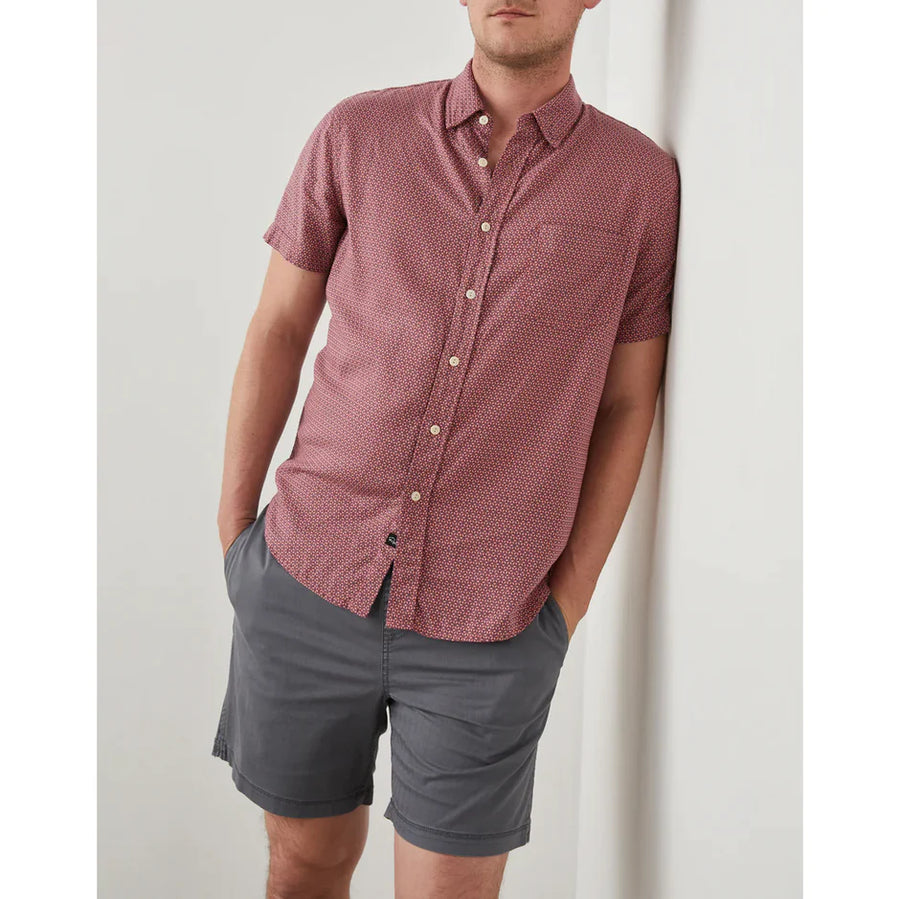 Rails Carson Short Sleeve Button Up Shirt in Fresco Navy Blaze
