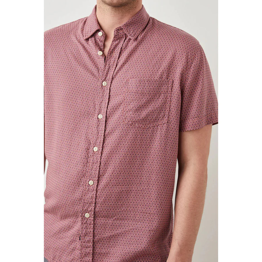 Rails Carson Short Sleeve Button Up Shirt in Fresco Navy Blaze