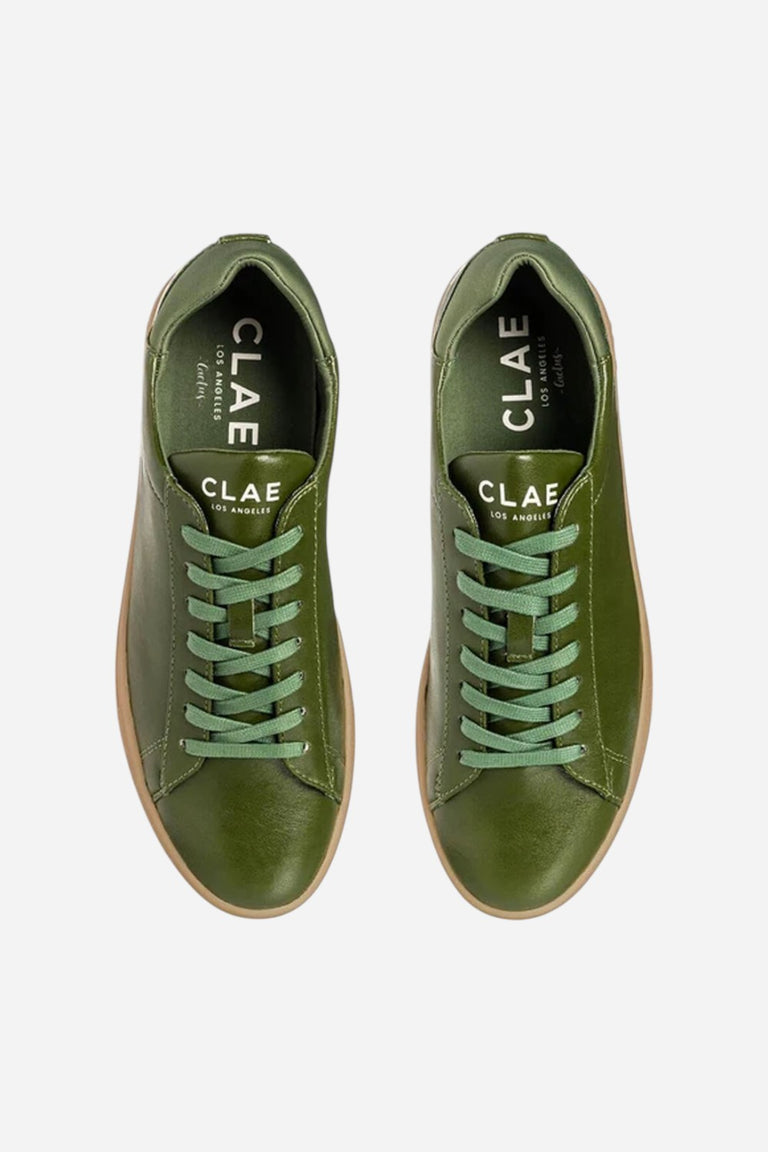 CLAE Men's Bradley Sneaker In Green Cactus Leather Gum