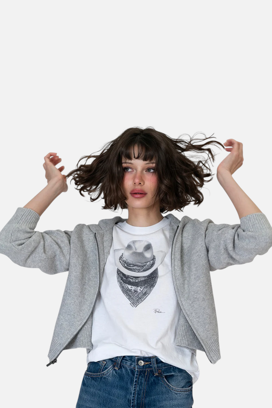 CPress Studio Bandit Mushie Tee in White