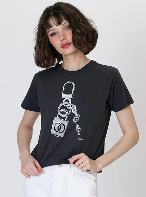CPress Studio Lock N Key Mushie Tee in Black