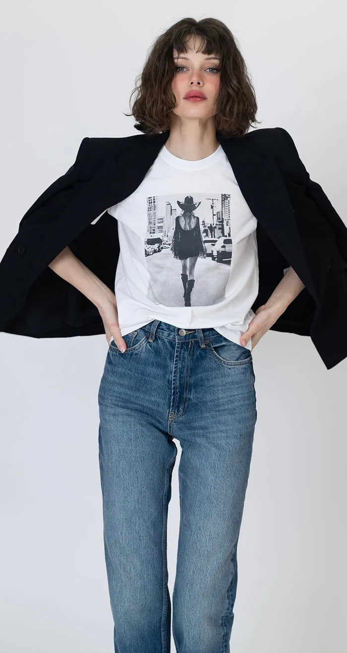CPress Studio Lost In The City Mushie Tee in White