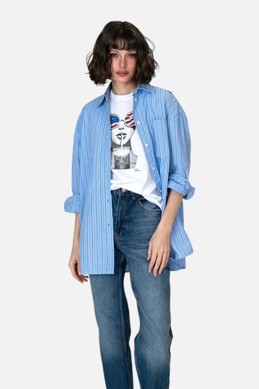 CPress Studio Miss America Mushie Tee in White