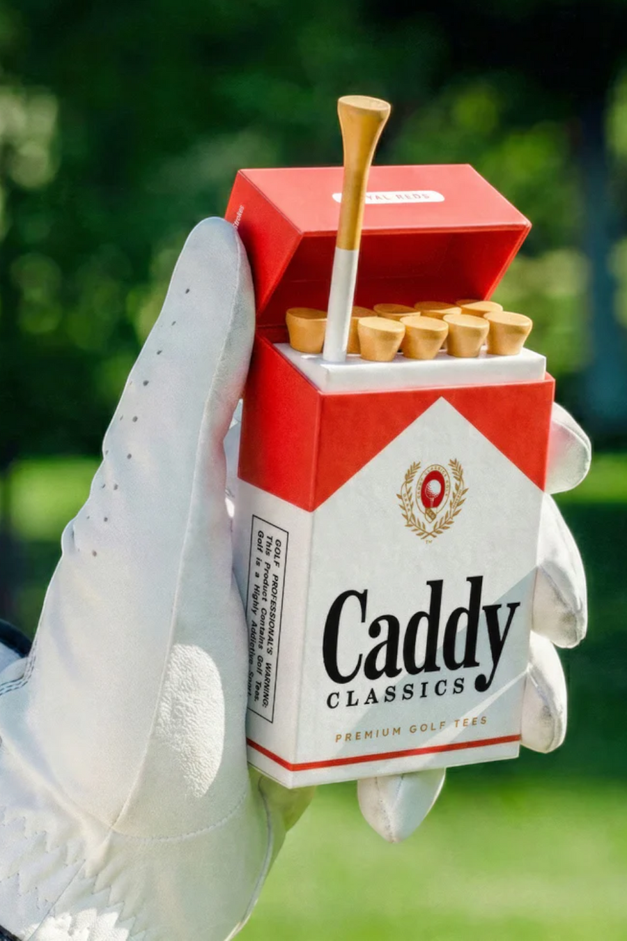 Caddy Classics Royal Reds Tee Holder 10 Bamboo 2¾ Inch Tees
