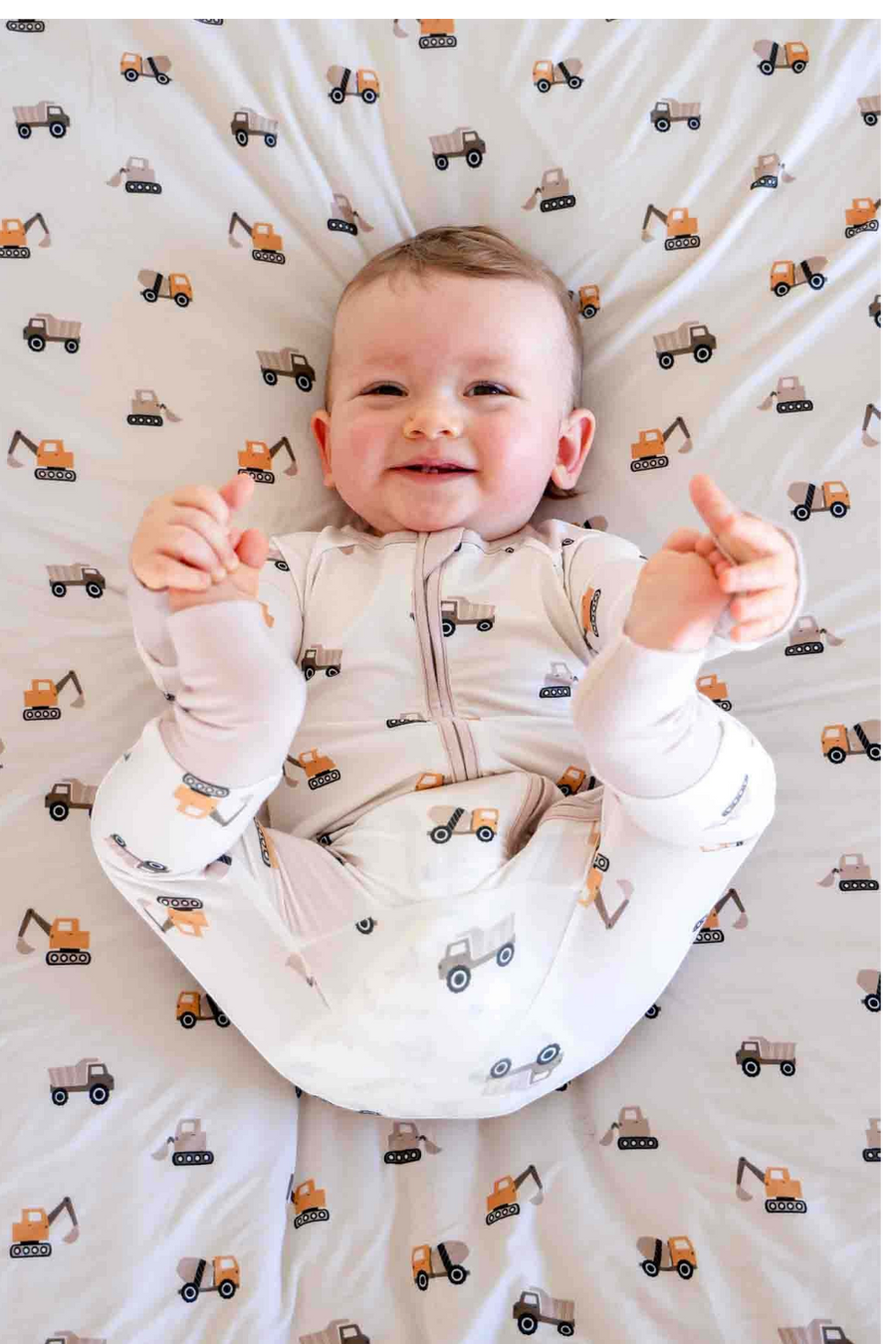 Caden Lane Little Builder Convertible Zip Romper