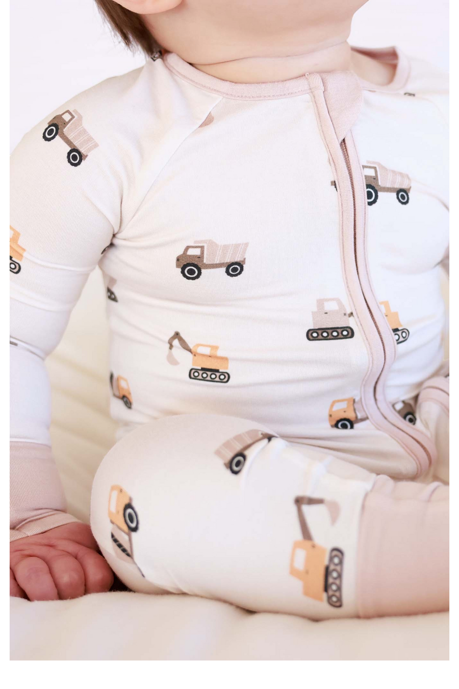 Caden Lane Little Builder Convertible Zip Romper