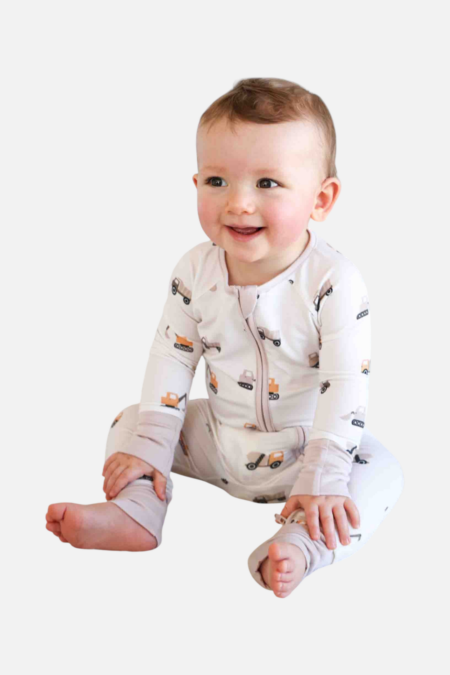 Caden Lane Little Builder Convertible Zip Romper