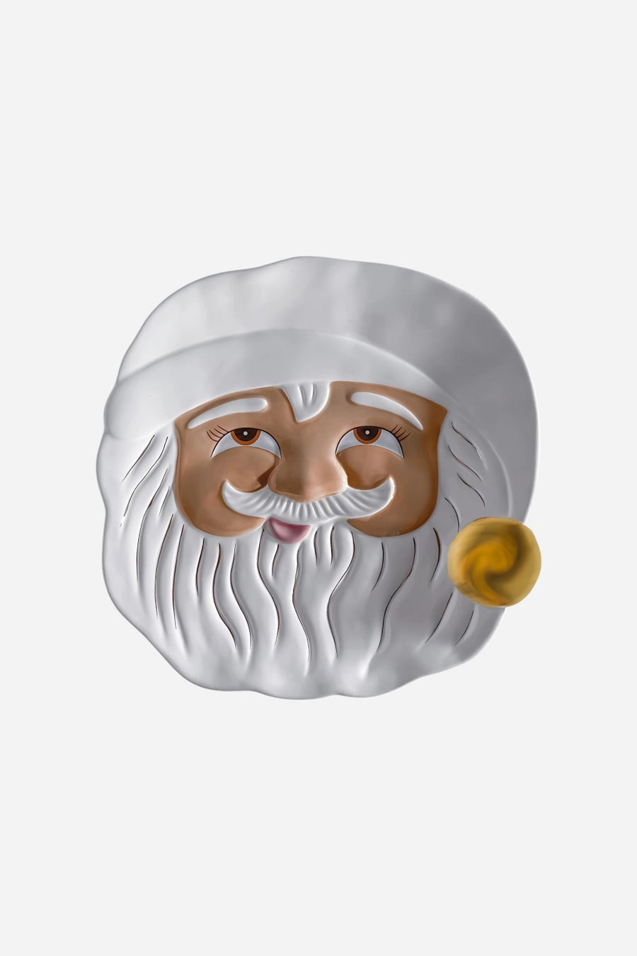 Holiday Papa Noel Brown Santa Platter