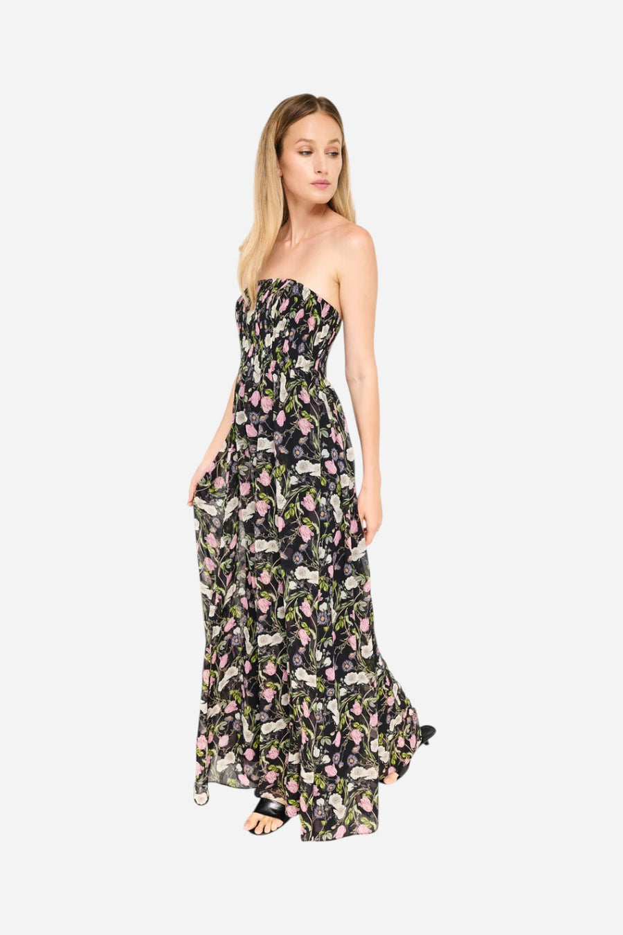 Cami NYC Minoa Strapless Gown Midnight Gardens