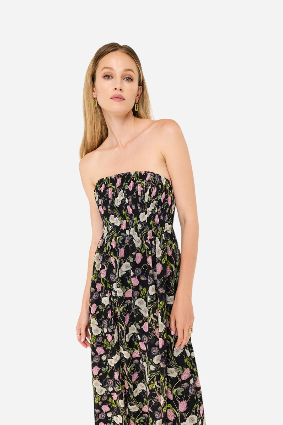 Cami NYC Minoa Strapless Gown Midnight Gardens