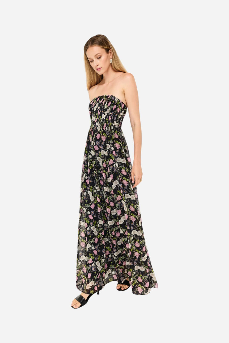 Cami NYC Minoa Strapless Gown Midnight Gardens