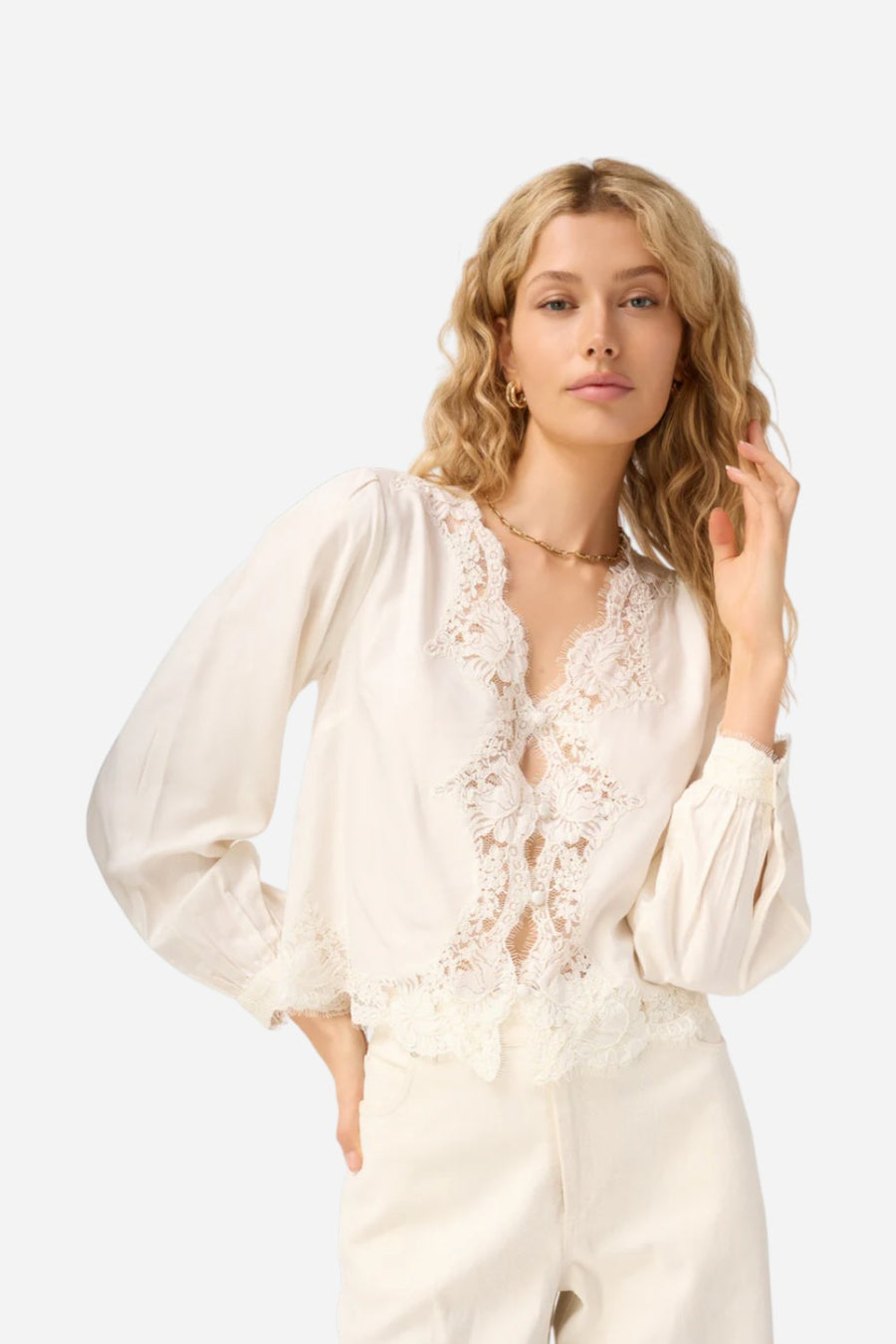 Cami NYC Yuri Blouse in Macadamia