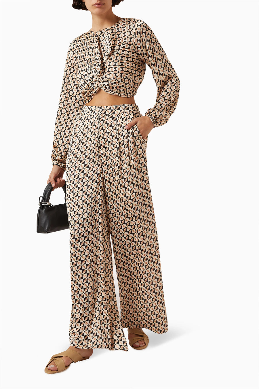 Minkpink Cece Wide Leg Pants in Geometric