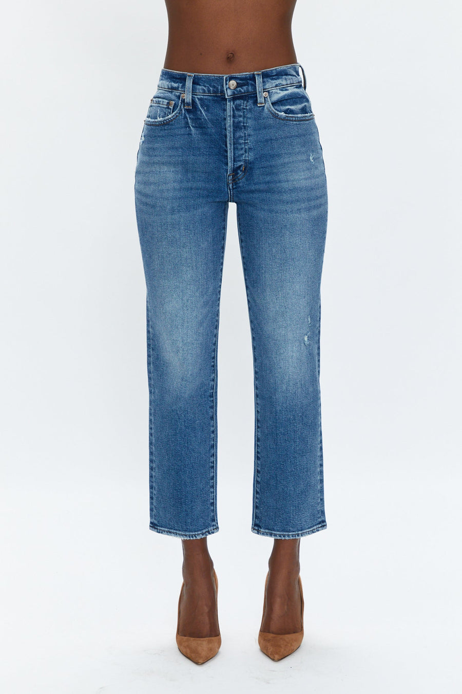 Pistola Charlie High Rise Straight Ankle Westminster Denim in Westminster Vintage