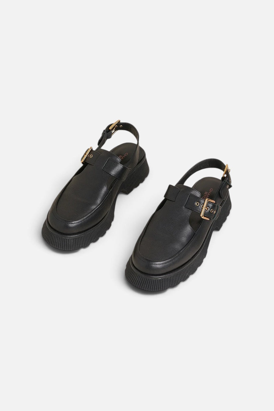Charlotte Stone Aubrey Slingback Loafer in black leather, alternate view 2