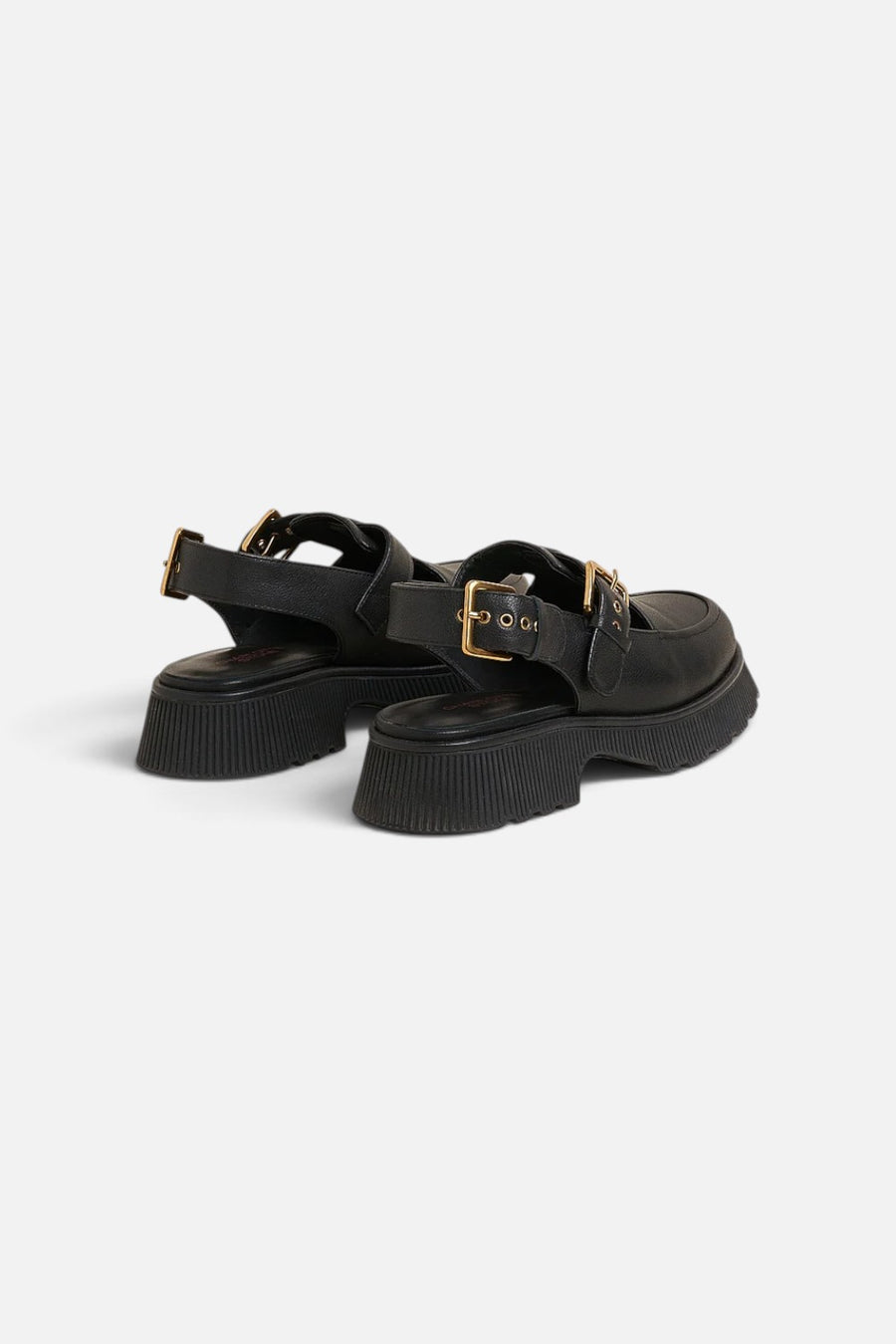 Charlotte Stone Aubrey Slingback Loafer in black leather, alternate view 5